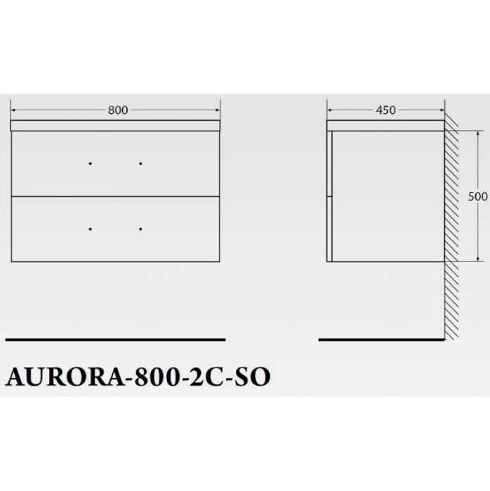 ����� ��� �������� BelBagno AURORA AURORA-800-2C-SO-RNN