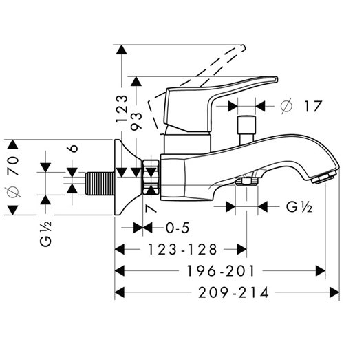 ��������� ��� ����� Hansgrohe Metris Classic 31478000