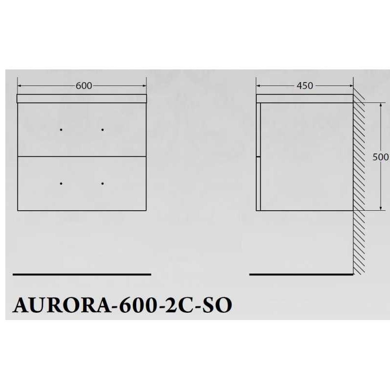 ����� ��� �������� BelBagno AURORA AURORA-600-2C-SO-BL