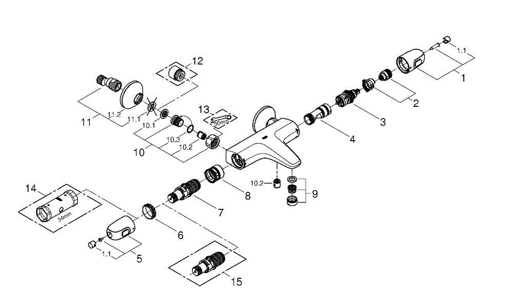 ��������� ��� ����� Grohe Grohtherm 1000 34155003