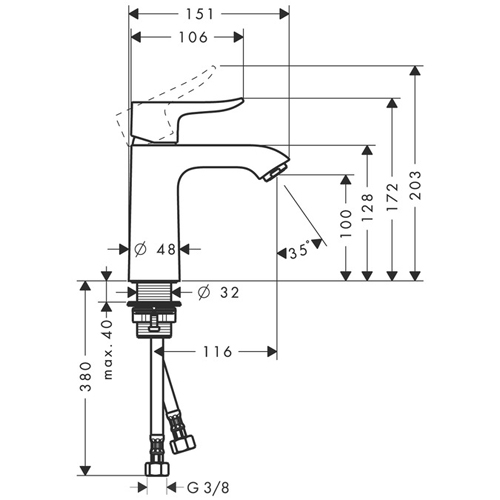 ��������� ��� �������� Hansgrohe Metris 110 31084000