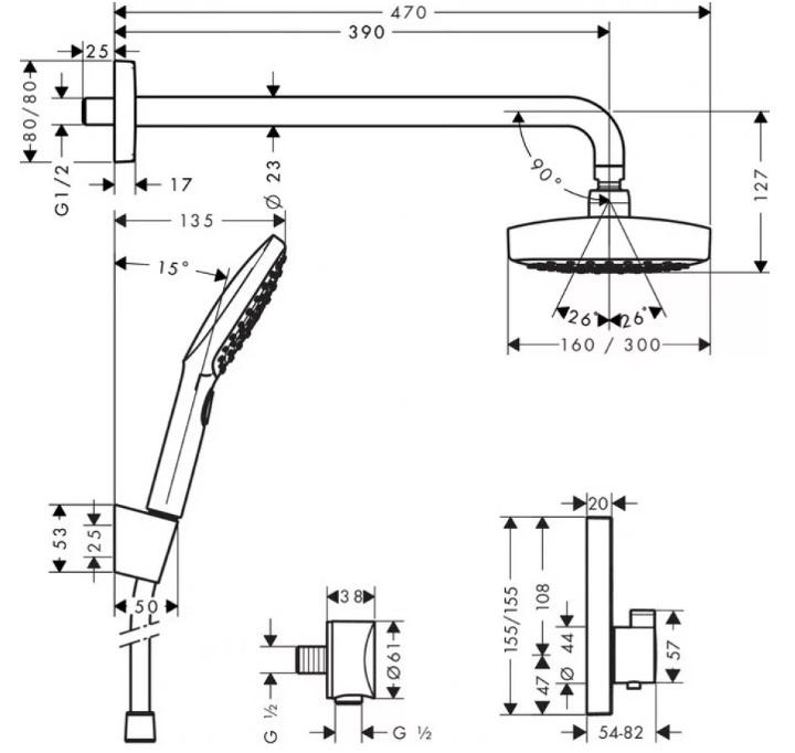 ������� ����� Hansgrohe Raindance Select E 27296000