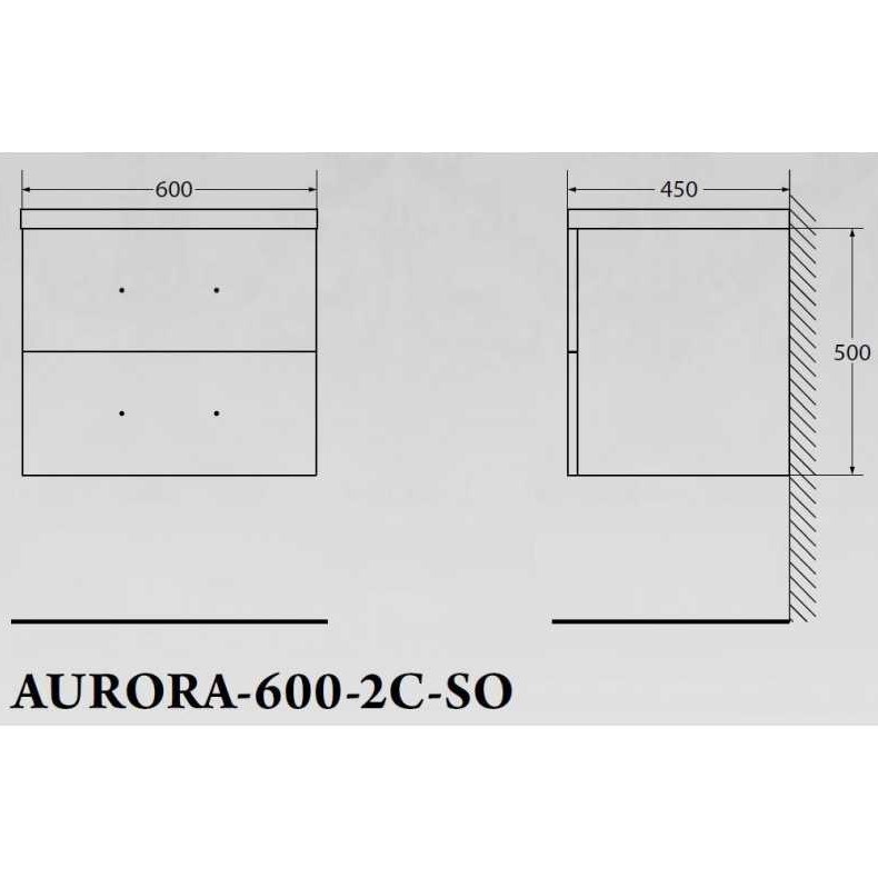 ����� ��� �������� BelBagno AURORA AURORA-600-2C-SO-CS
