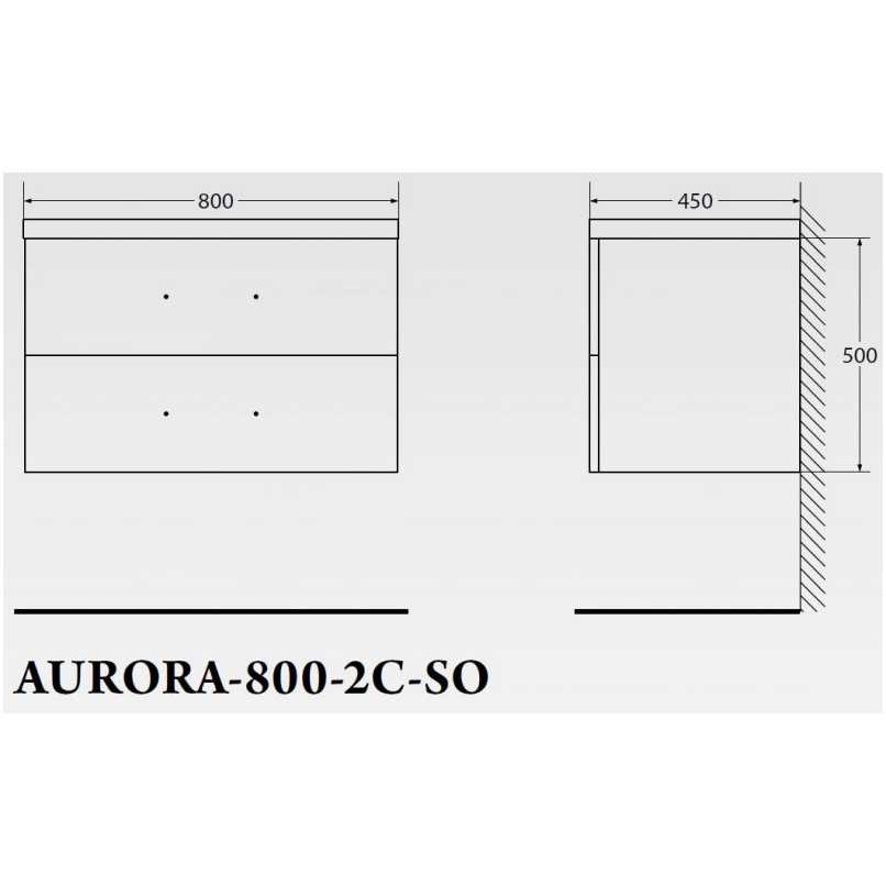 ����� ��� �������� BelBagno AURORA AURORA-800-2C-SO-RGB