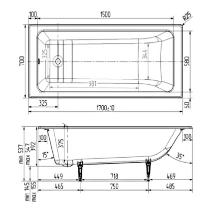 �������� ����� Wotte Line 170x70