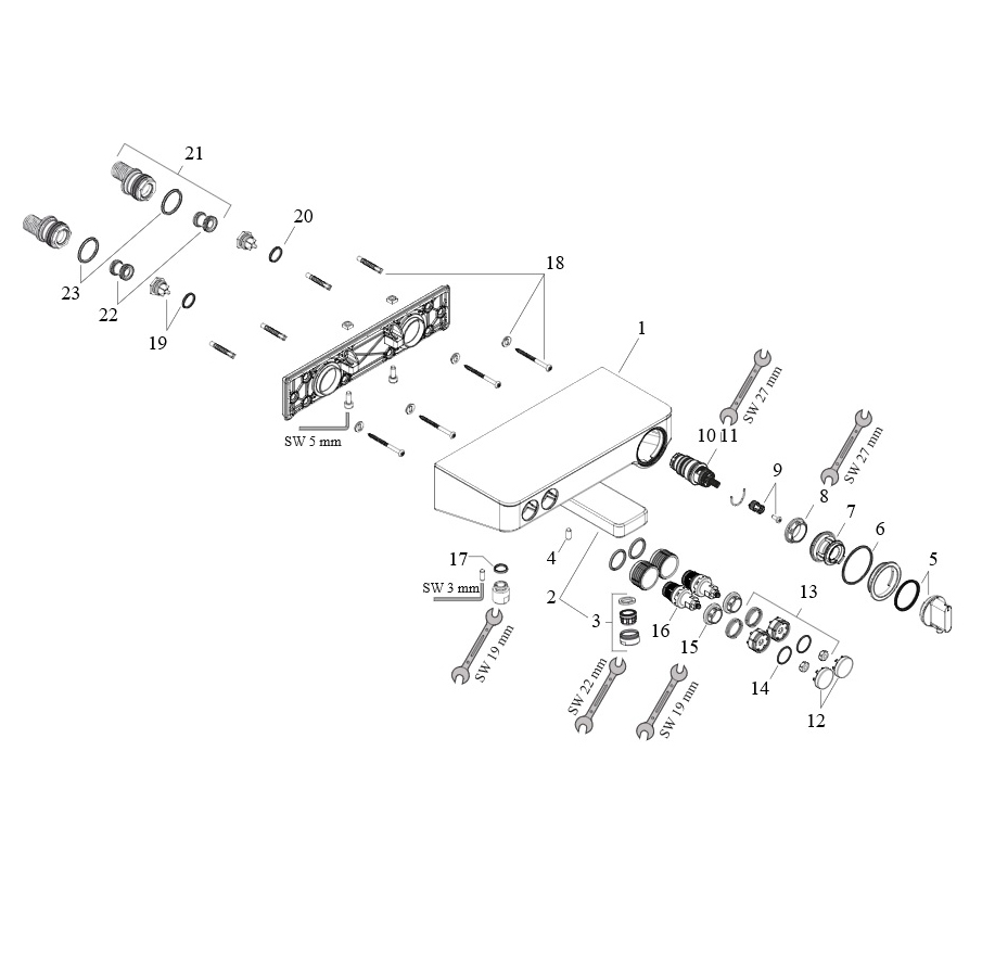 ��������� Hansgrohe Ecostat Select Push �����/���� 13151400