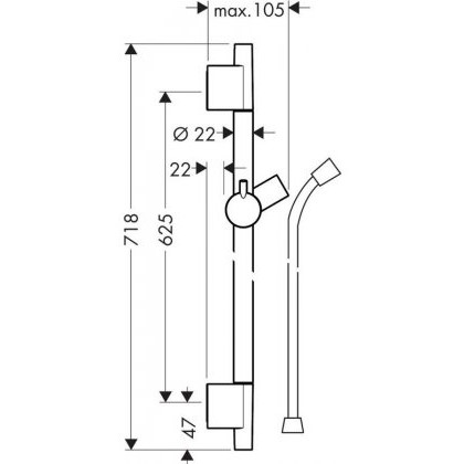 ������ ��� ���� Hansgrohe Unica S Puro 28632670