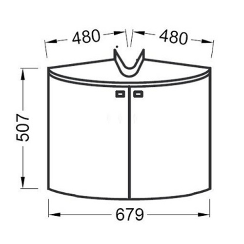 ������ ��� �������� Jacob Delafon Odeon Up 68x50 EB864-G1C