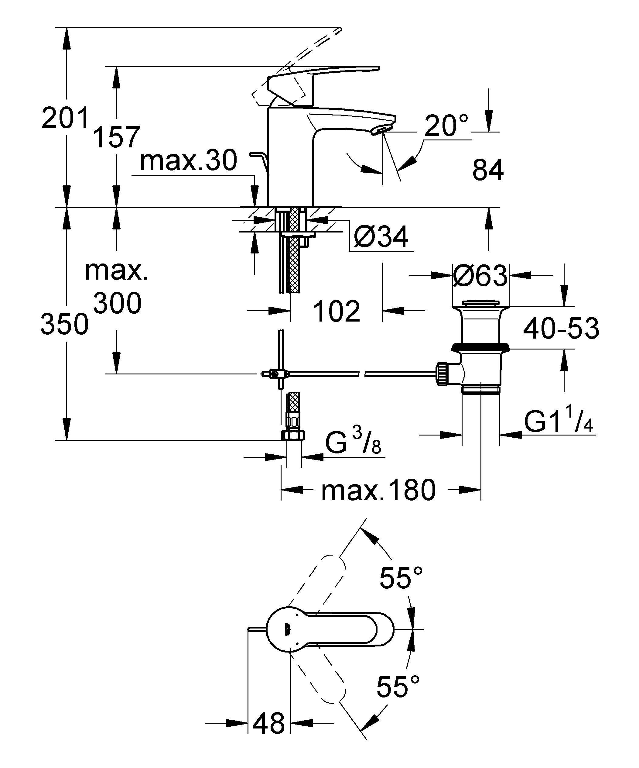 ��������� ��� �������� Grohe Eurostyle Cosmopolitan 3355220E