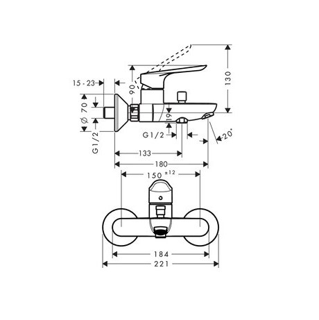 ��������� ��� ����� Hansgrohe Logis E 71403000