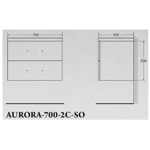 ����� ��� �������� BelBagno AURORA AURORA-700-2C-SO-RNN
