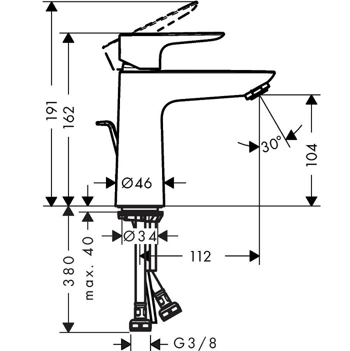 ��������� ��� �������� Hansgrohe Talis E 110 71710000