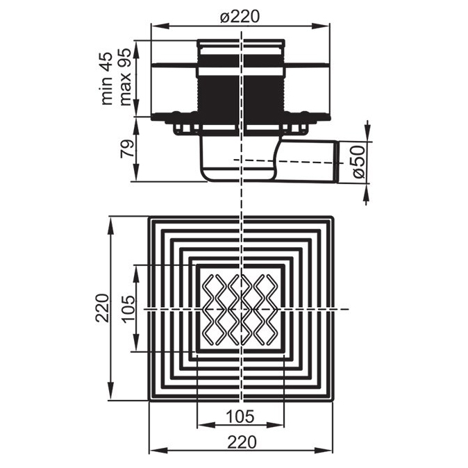 ������� ���� Ravak SN501 105�105/50 X01435