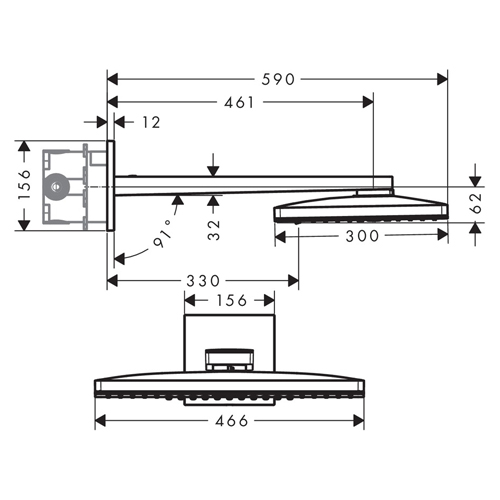������� ��� Hansgrohe Rainmaker Select 460 2jet 24005400
