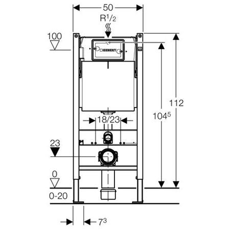 �������� ������ � ������������ 3 � 1 Geberit Selnova Square 458.121.SE.1
