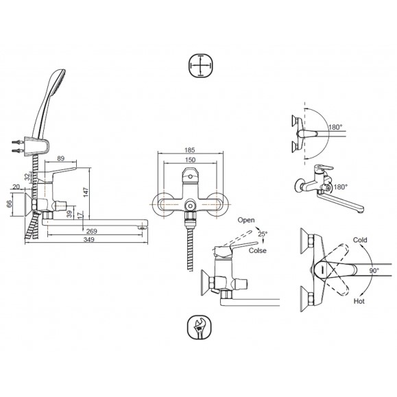 ��������� ��� ����� c ������� ������� Bravat Eco F6111147C-LB