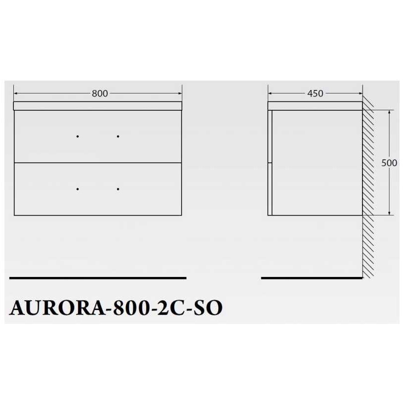 ����� ��� �������� BelBagno AURORA AURORA-800-2C-SO-MV