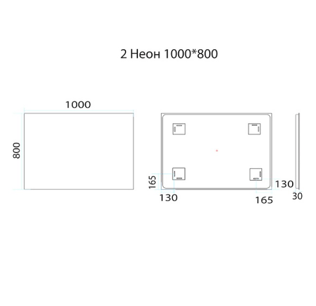 ������� Misty ���� 2 LED 100x80 ������ �� ������� �-���10080-2�������� ������� ���������
