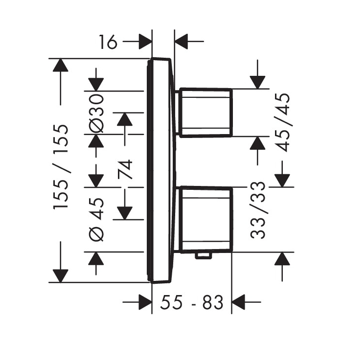 ��������� � �������� �������� Hansgrohe Ecostat E 15707000 (�� 1 �����������)