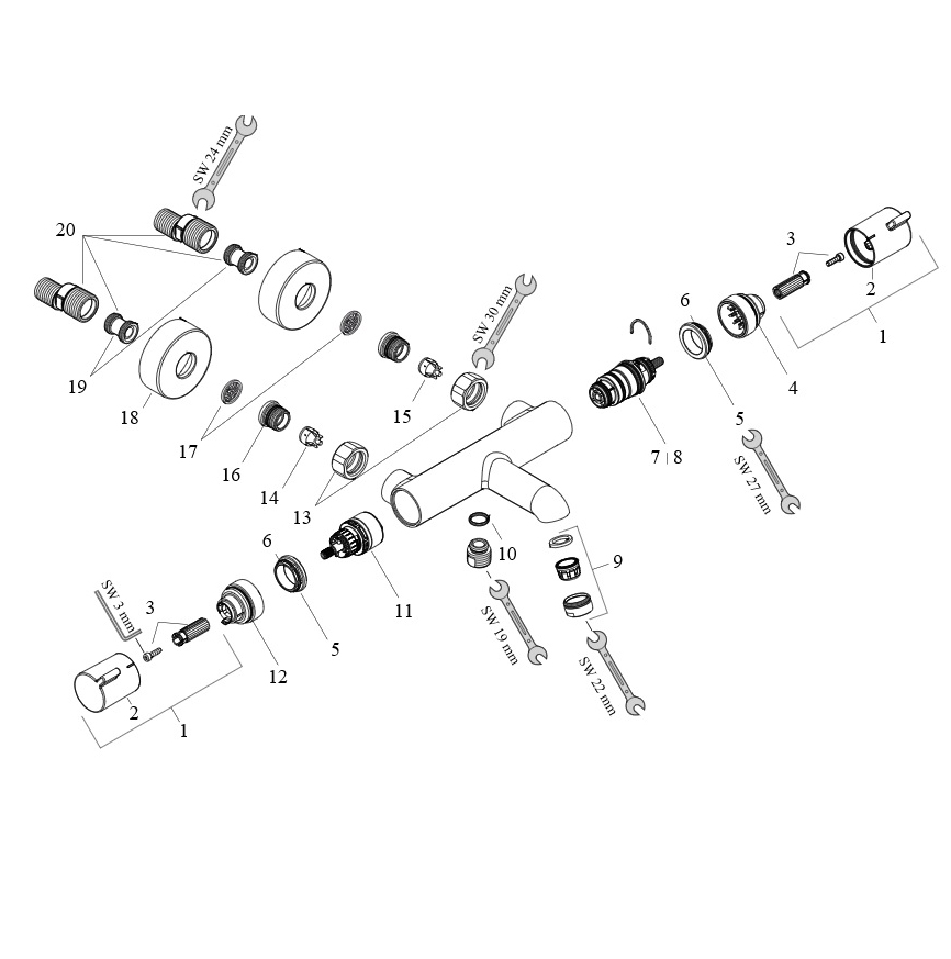 ��������� ��� ����� Hansgrohe Ecostat Comfort 13114000