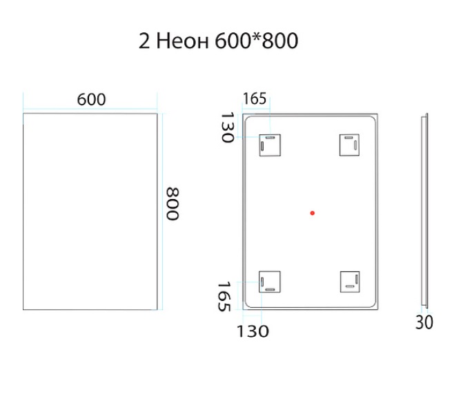 ������� Misty ���� 2 LED 60x80 ������ �� ������� �-���060080-2�������� ������� ���������