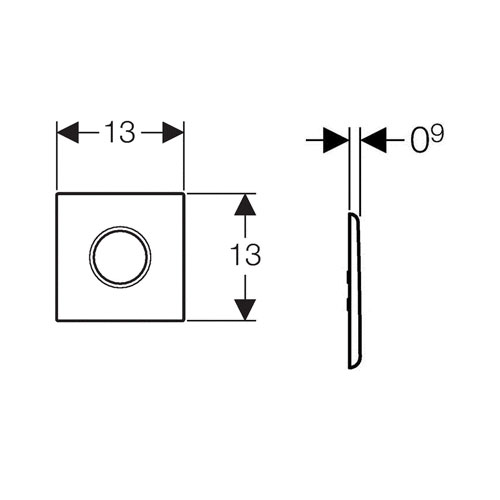 ������ ����� ��� �������� GEBERIT Sigma 01 (������� �� ��������) 116.031.21.5