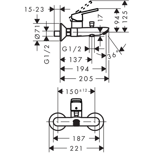 ��������� ��� ����� Hansgrohe Logis Loop 71244000