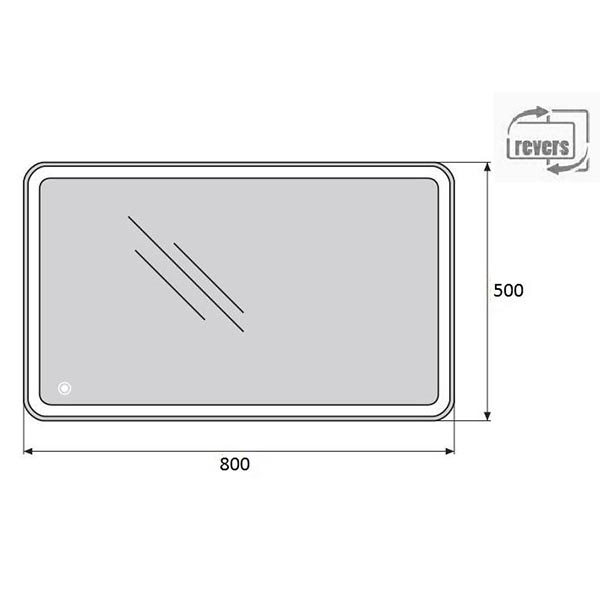 ������� BelBagno Spc 50x80 SPC-MAR-500-800-LED-TCH