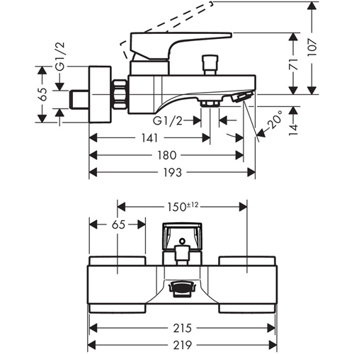��������� ��� ����� Hansgrohe Metropol 74540000