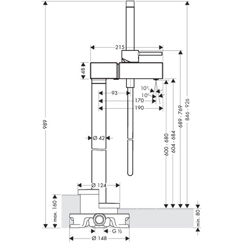 ��������� ��� ����� ��������� Axor Starck X 10406000