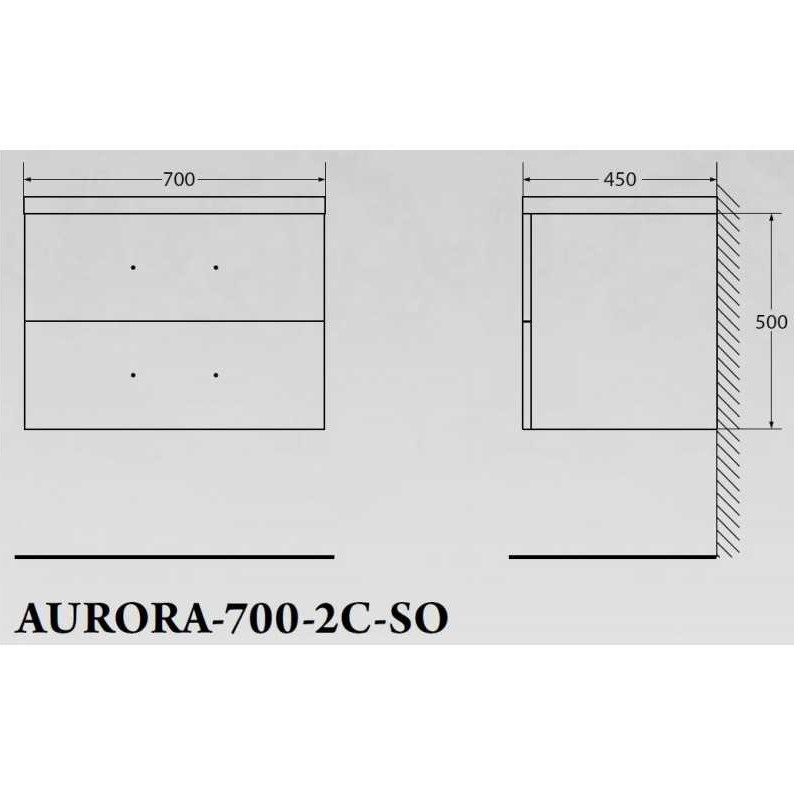 ����� ��� �������� BelBagno AURORA AURORA-700-2C-SO-BL
