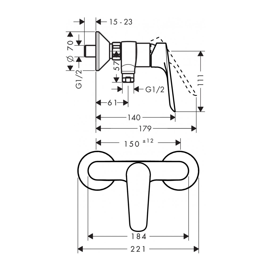 ����� ��� ����� Hansgrohe Logis E SetLogisE100D (71178000+71610000+26532400)