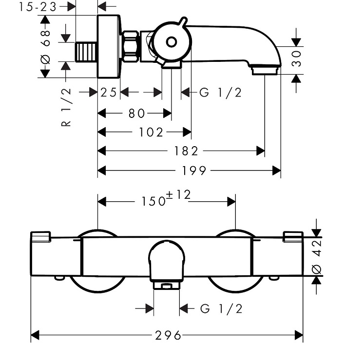 ��������� ��� ����� Hansgrohe Ecostat 1001 CL 13201000