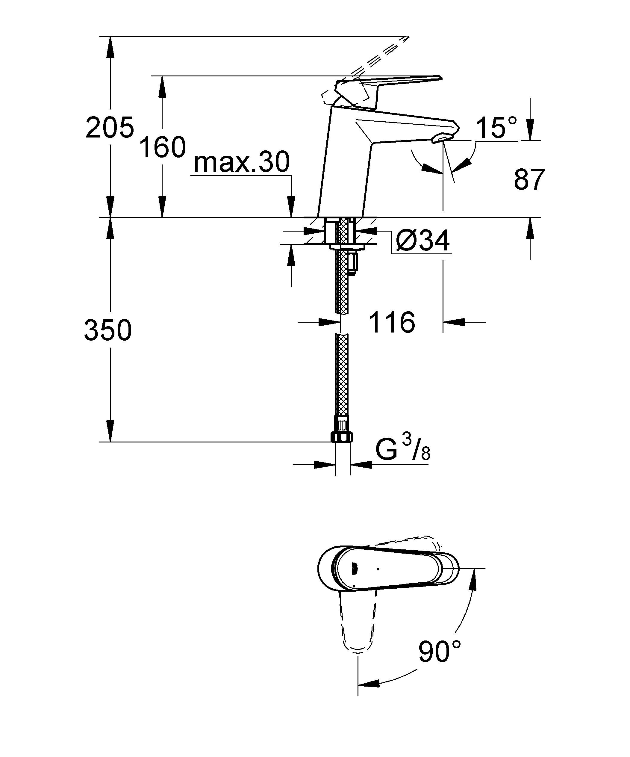��������� ��� �������� Grohe Eurodisc Cosmopolitan 2338220E
