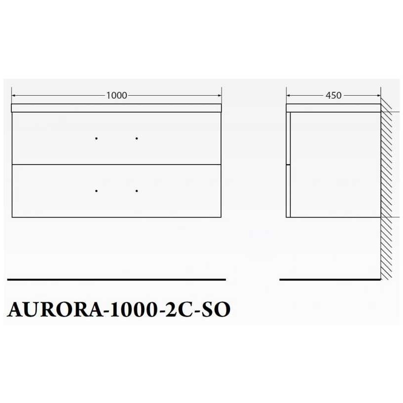 ����� ��� �������� BelBagno AURORA AURORA-1000-2C-SO-RNN