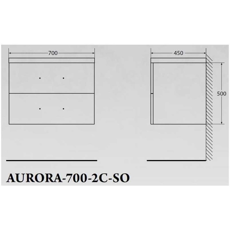 ����� ��� �������� BelBagno AURORA AURORA-700-2C-SO-CS