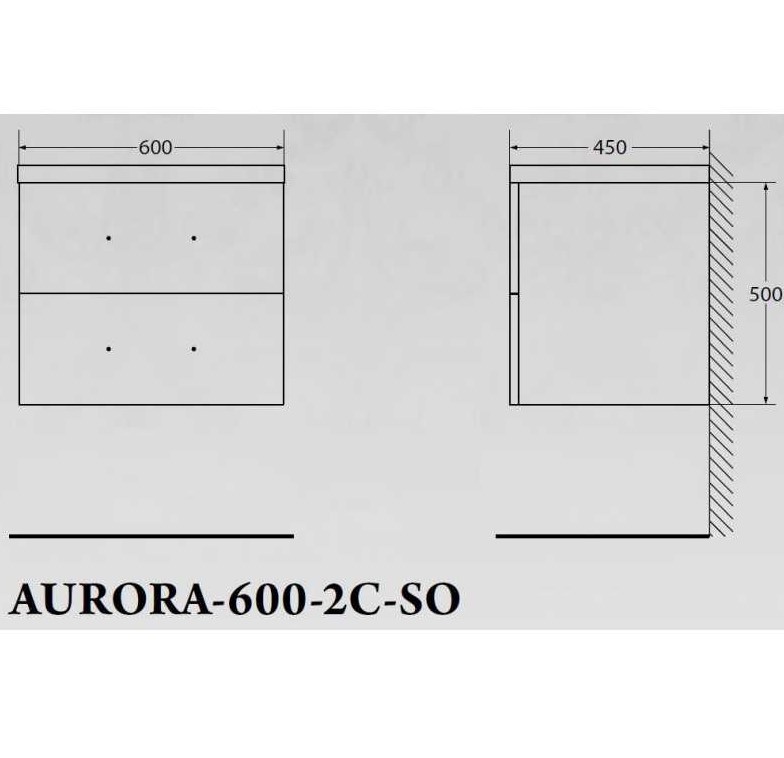 ����� ��� �������� BelBagno AURORA AURORA-600-2C-SO-CP