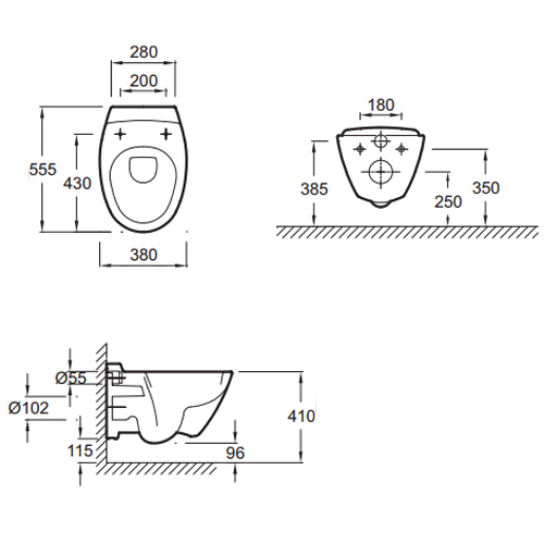 �������� ����������� Jacob Delafon E5504-NF, ������� E4316 � ���������� ������� Presquile E4440