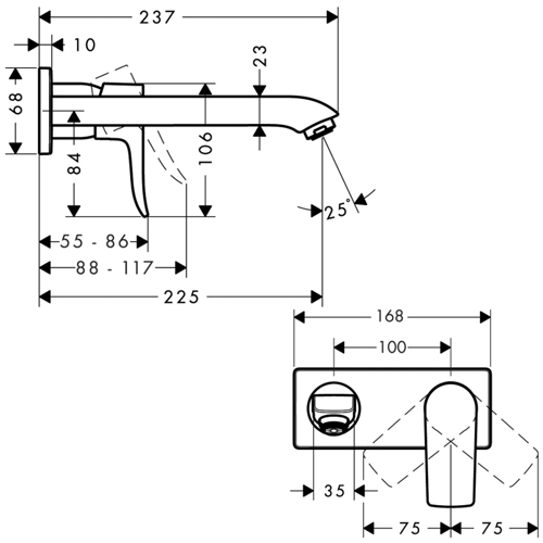 ��������� ��� �������� Hansgrohe Metris 31086000