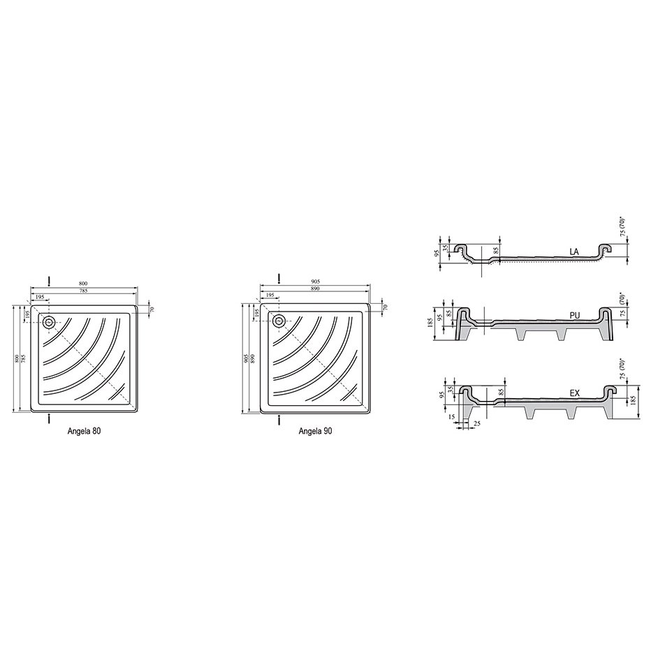 ������� ������ Ravak Angela 80 EX A004401320