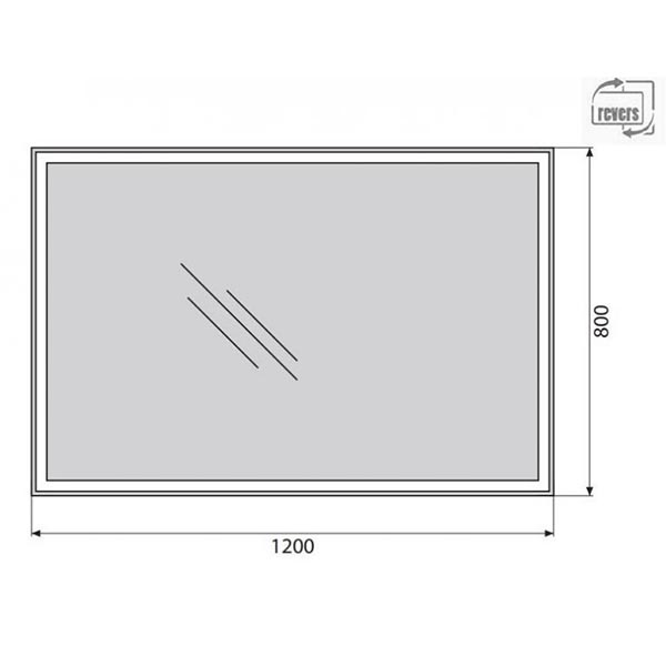 ������� BelBagno Spc 120x80 SPC-GRT-1200-800-LED-BTN