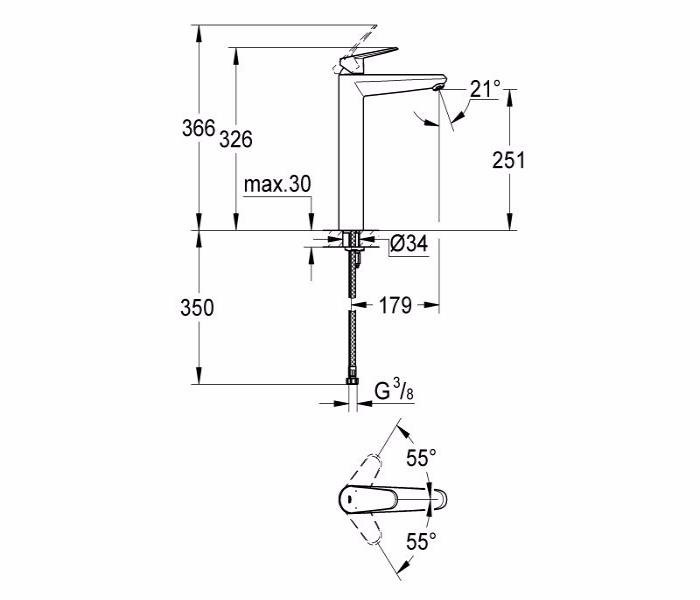 ��������� ��� �������� Grohe Eurodisc Cosmopolitan 23432000