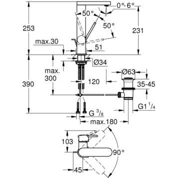 ��������� ��� �������� Grohe Plus 23851003
