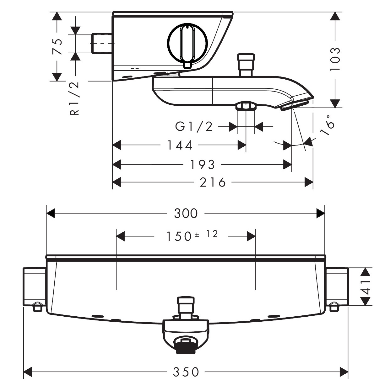��������� Hansgrohe Ecostat Select �����/���� 13141400