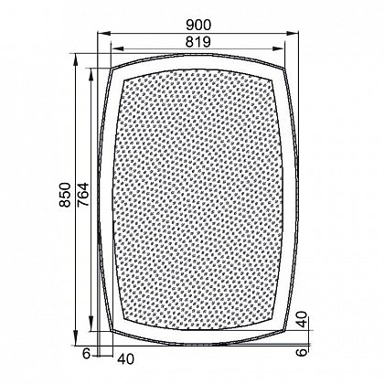 ������� Aquanet ������� 90x85 LED 00196666