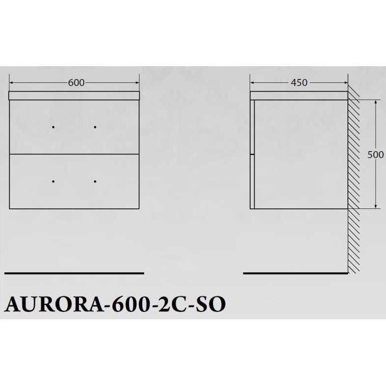 ����� ��� �������� BelBagno AURORA AURORA-600-2C-SO-BO