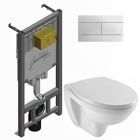 ������ c ������������ Jacob Delafon Patio E21740RU-00 rimless ������� ������ ���������, ������� ����