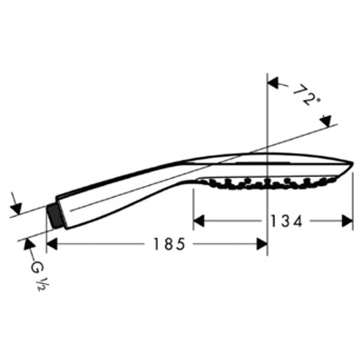 ������ ��� Hansgrohe PuraVida 150 Air 3jet �����/���� 28557400