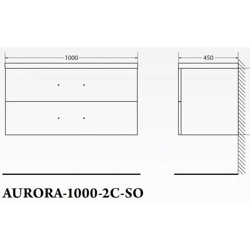 ����� ��� �������� BelBagno AURORA AURORA-1000-2C-SO-BL