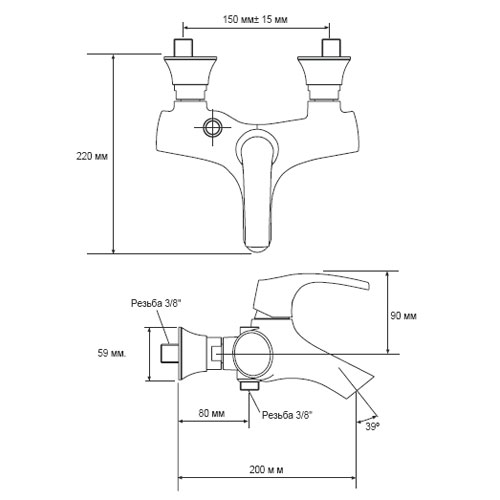 ��������� ��� ����� Jacob Delafon Symbol E71680-CP